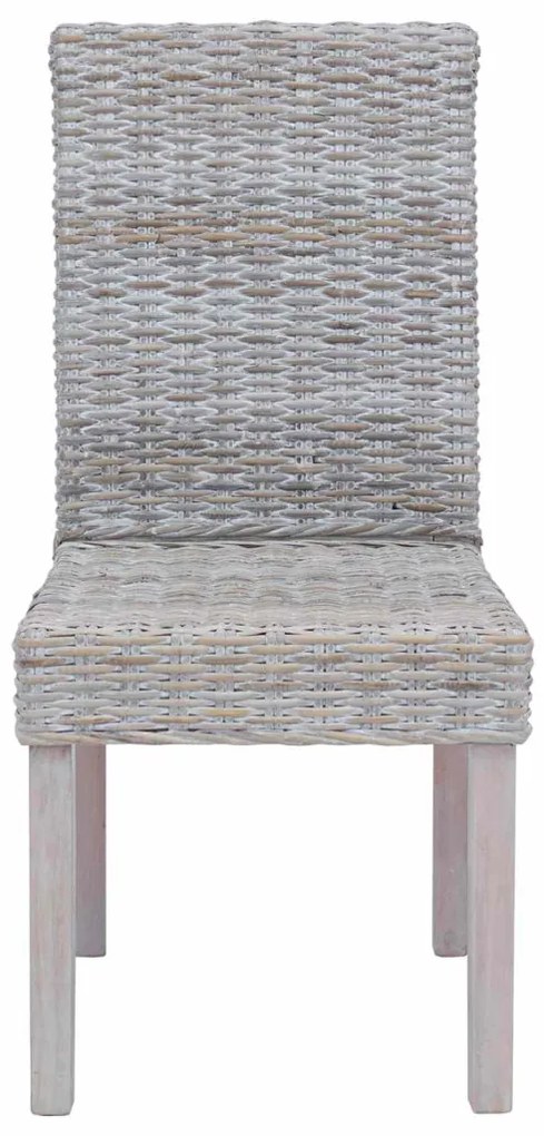 Étkezőszék 2 pcs Fehér Mosás 45 x 54 x 93 cm Tömör Mahagóni Fa