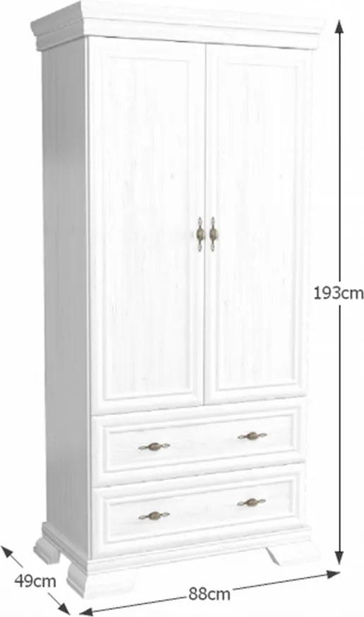 Kétajtós szekrény KS1, sosna andersen, KORA