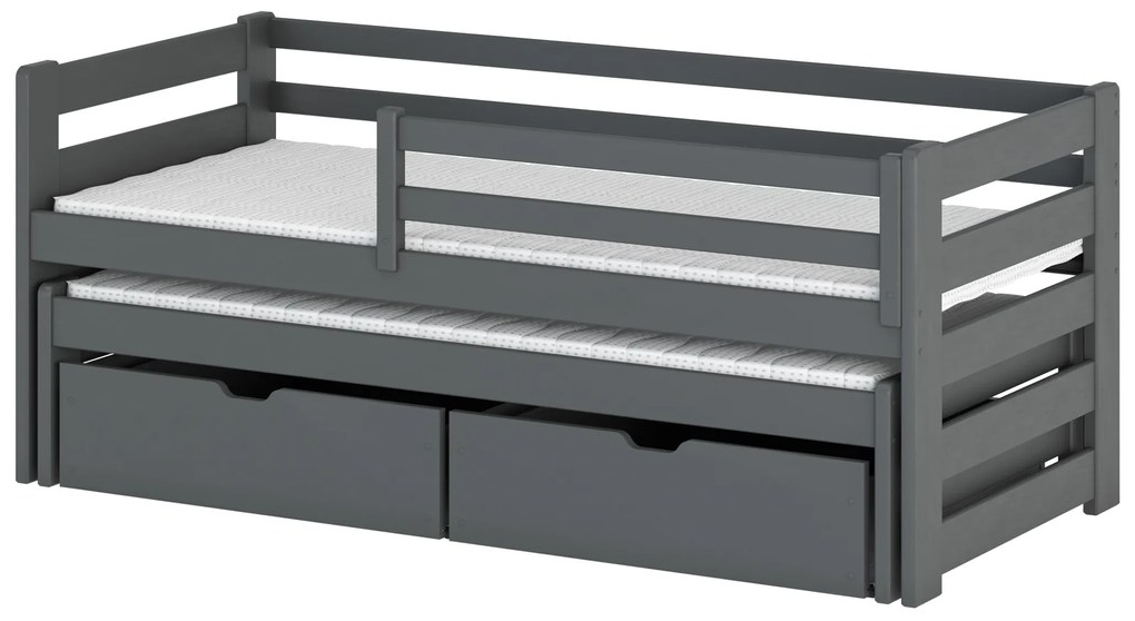Gyerekágy 90 cm Sina (grafit) (ágyráccsal). 615022