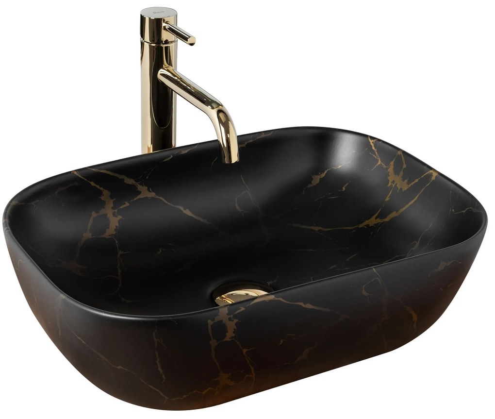 Pultos Mosdó Rea Belinda Black Marble Mat