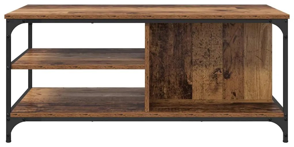 vidaXL Dohányzóasztal Öreg fa 100 x 50 x 45 cm Faanyag