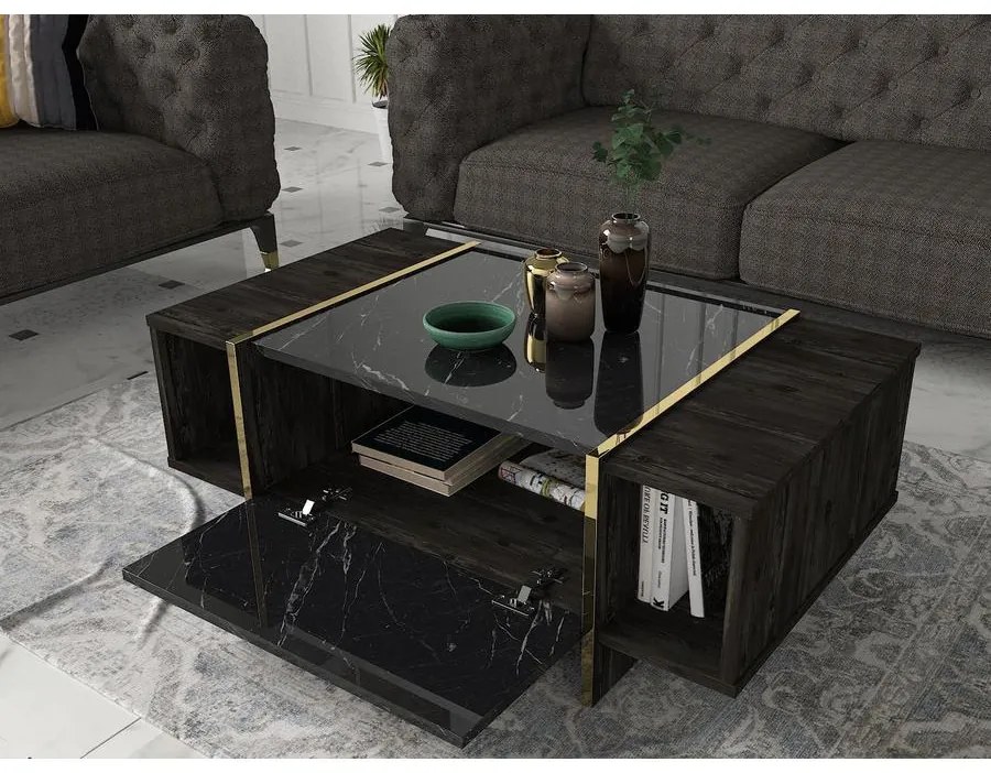 Dohányzóasztal Veyron - Black, Gold