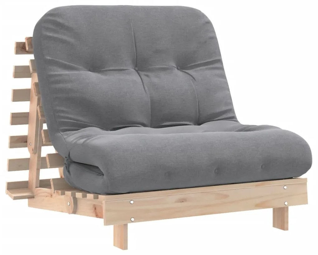 tömör fenyőfa futon kanapéágy matraccal 80 x 206 x 11 cm