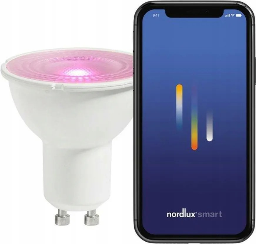Nordlux GU10 okos Led izzó, színes, 380lm, 2200-6500K, szabályozható fényerővel
