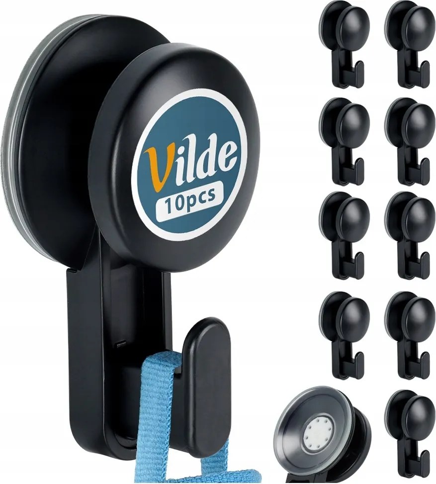 10x Tapadókorongos törölközőtartó konyhai fürdőszobai akasztó