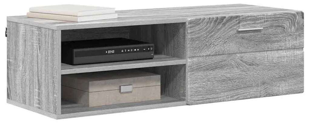 TV szekrény fiókkal Szürke sonoma 100.5 x 39 x 30 cm Faanyag