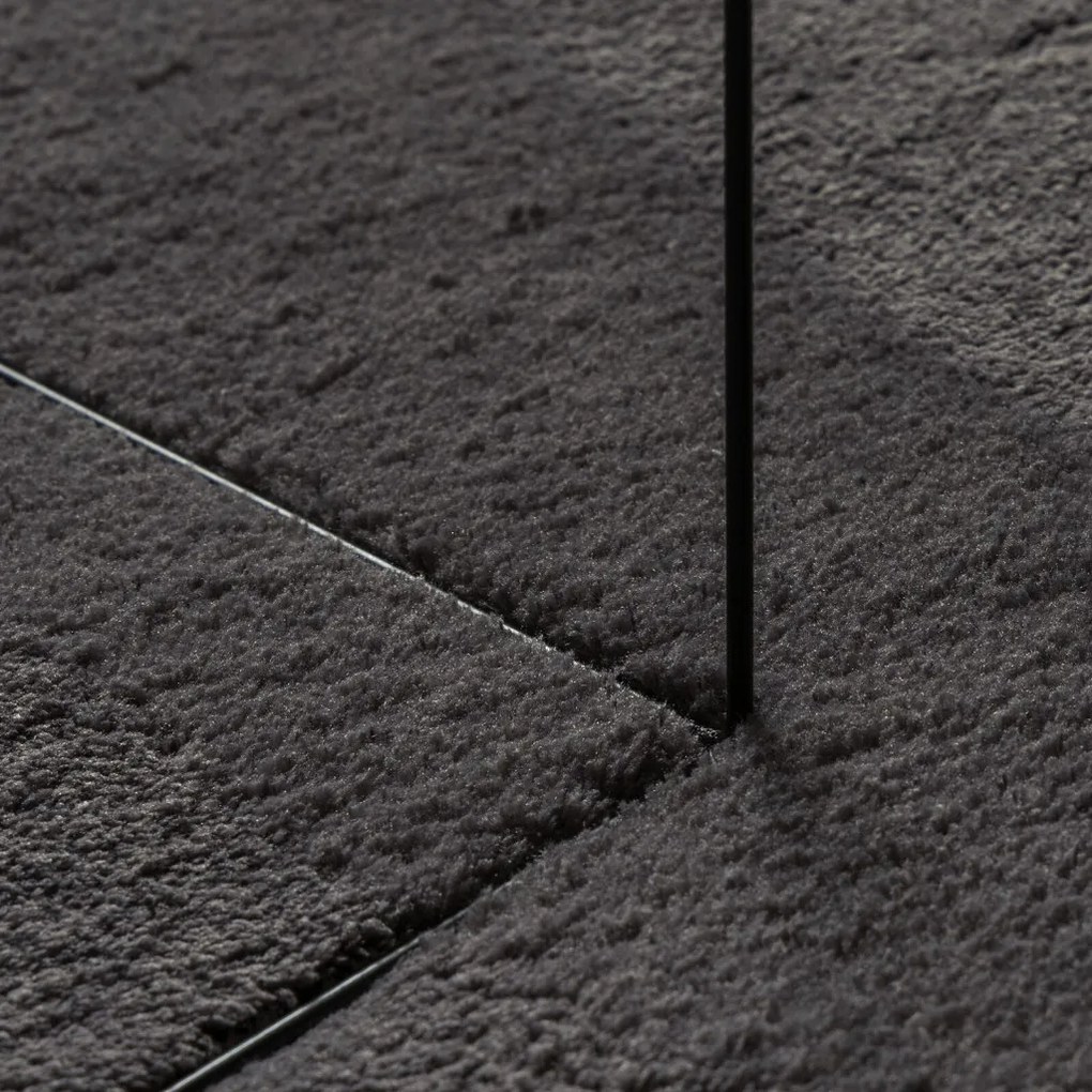 Területszőnyeg Antracit 100x200 cm Poliészter Csúszásmentes