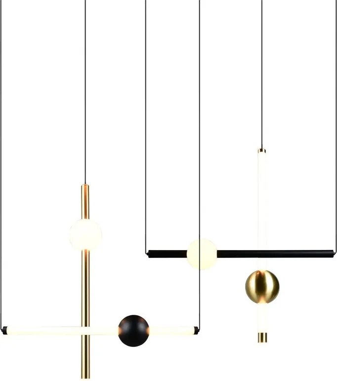 Fekete-aranyszínű LED dimmelhető függőlámpa Melita – Trio
