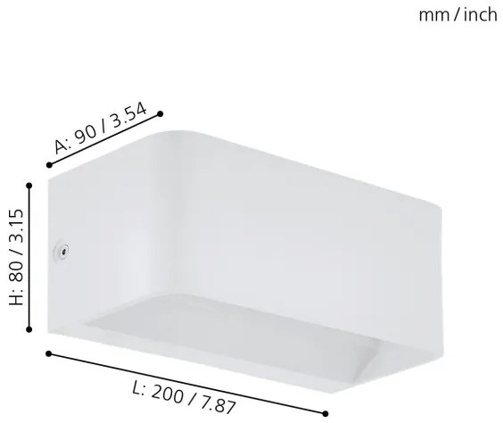Eglo 98422 - LED Fali lámpa SANIA LED/10W/230V