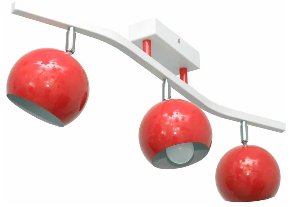 Spotlámpa MORRIS 3xE27/15W/230V piros