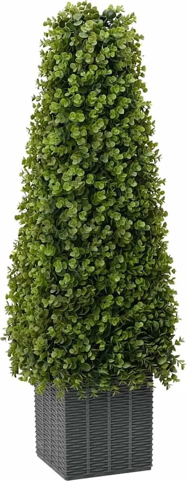 vidaXL Eukaliptusz Fű Torony Zöld 27 x 27 x 90 cm Műanyag