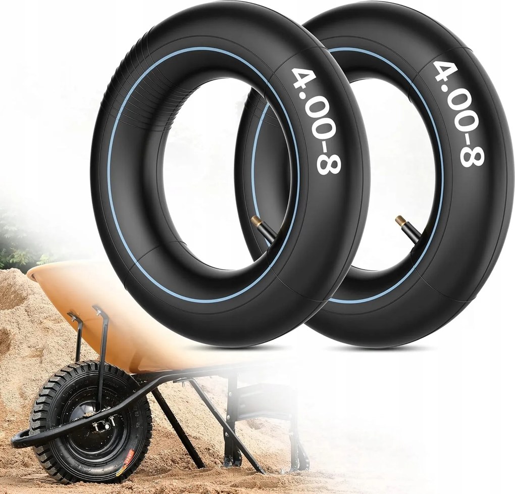 Tömlő egyenes szeleppel 4.00-8” Quad Fűnyíró Gokart Talicska 2db