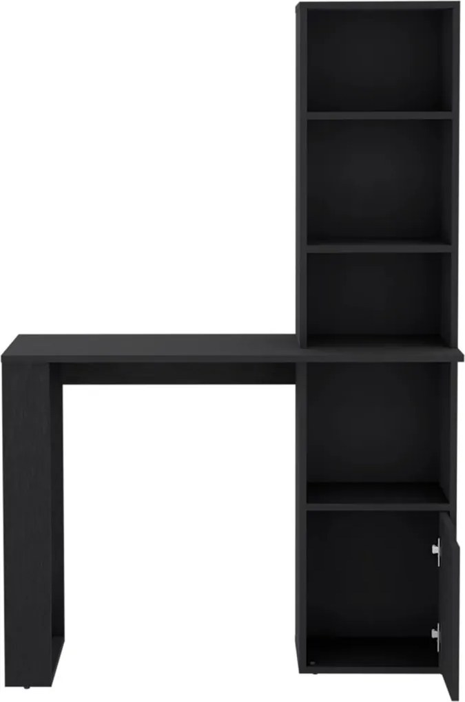 Polcos íróasztal tárolóval 98,5x45x148cm fekete FUR1234-2