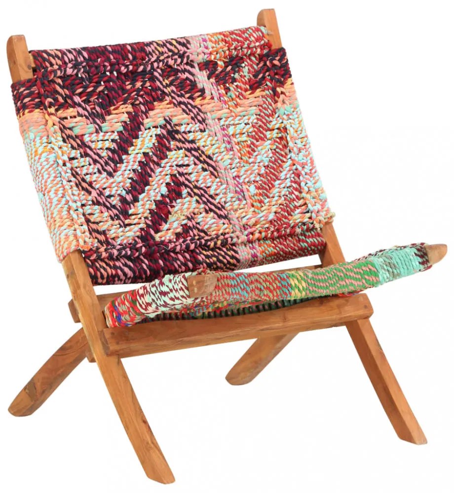 vidaXL többszínű összecsukható Chindi szövet szék