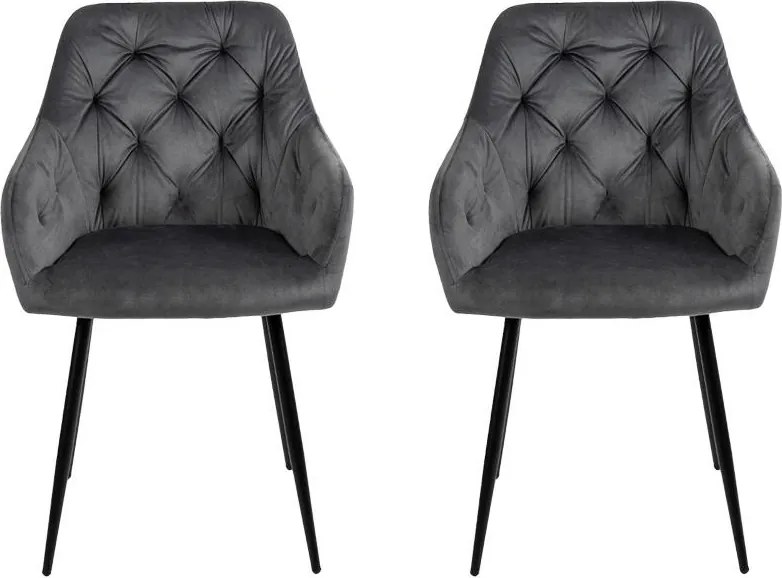 AVENBERG LOREN Étkezőszék szett - 2 db, szürke