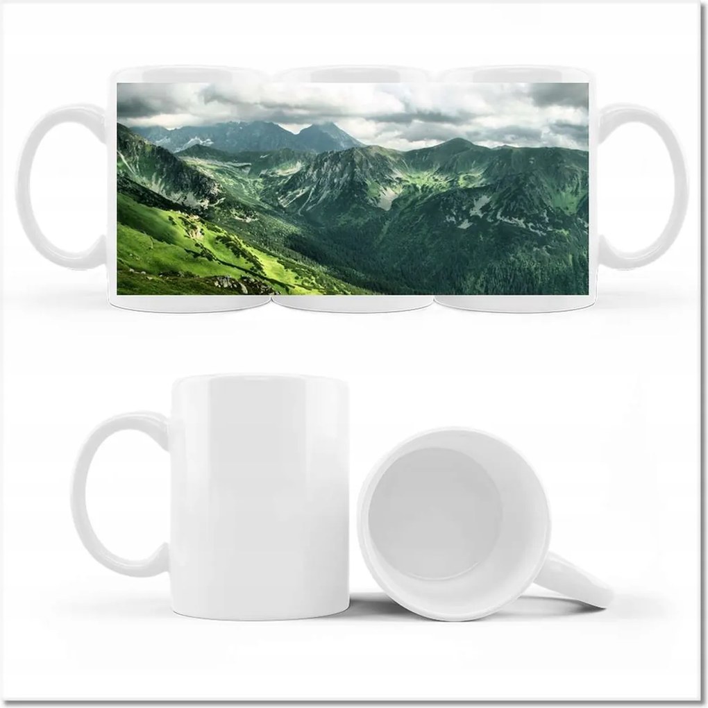 Bögre fényképpel Tátra Lengyel hegyek Kilátás