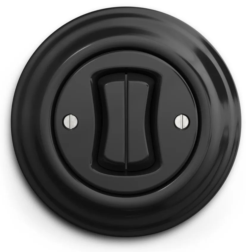 Kliklap - Retro soros kapcsoló 5-ös kerettel, fekete