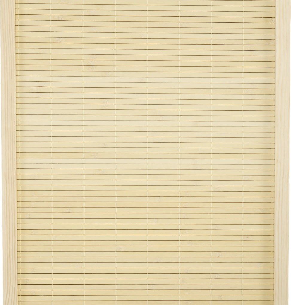 HOMCOM Bambusz Beltéri Paraván 4 Panel 180 x 180 cm Összecsukható Paraván - Természetes | Aosom