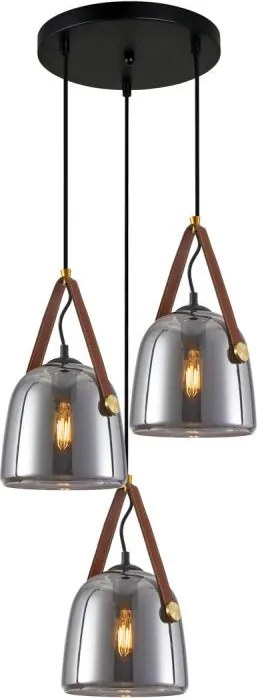 ITALUX PND-24342-3A-BK-SG SOLTA Többágú Függesztett Lámpa E27 IP20