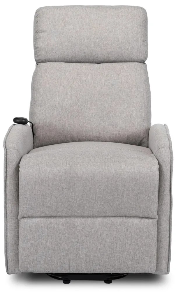 Elektromosan Vezérelhető TV és Relaxfotel Szürke Szövet Kárpittal. Felállást Segítő Funkcióval. COLTON