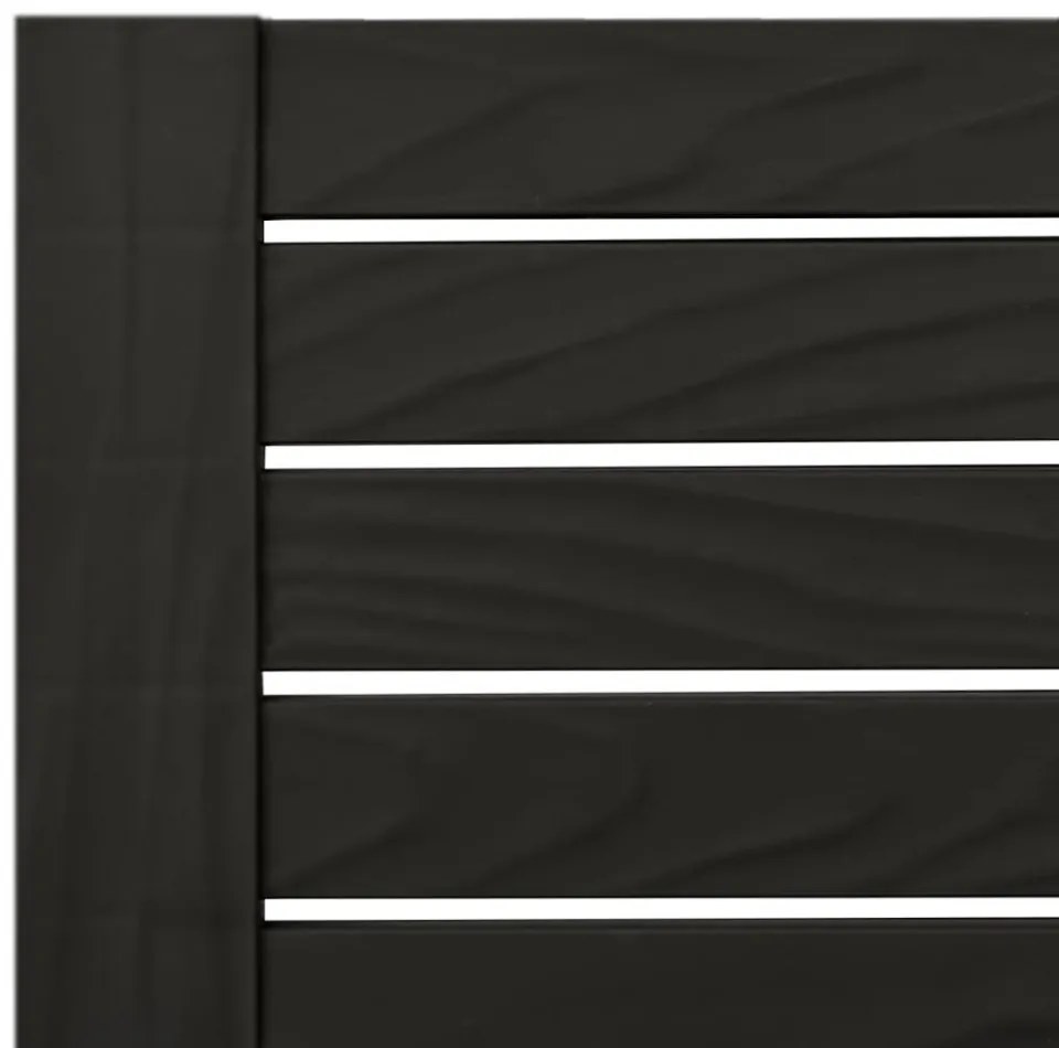 fekete kétszemélyes polipropilén napozóágy 155 x 138 x 83 cm
