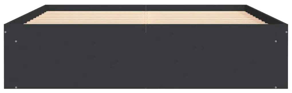 fekete ágykeret 140 x 190 cm