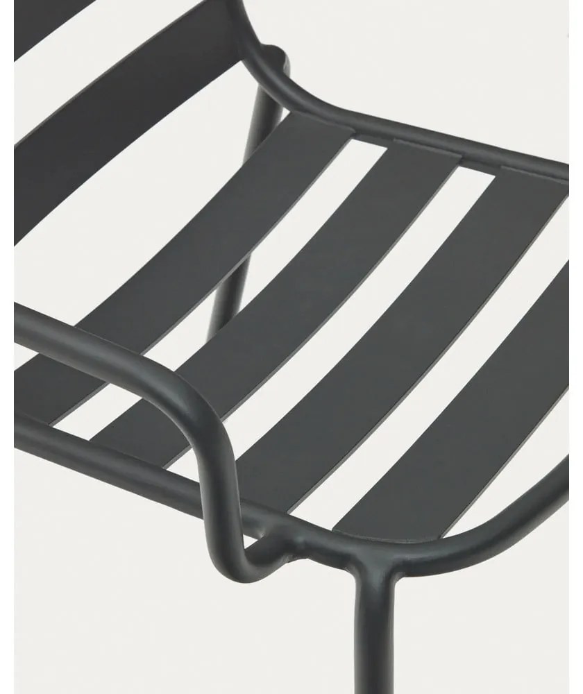 Sötétszürke fém kerti szék Joncols – Kave Home