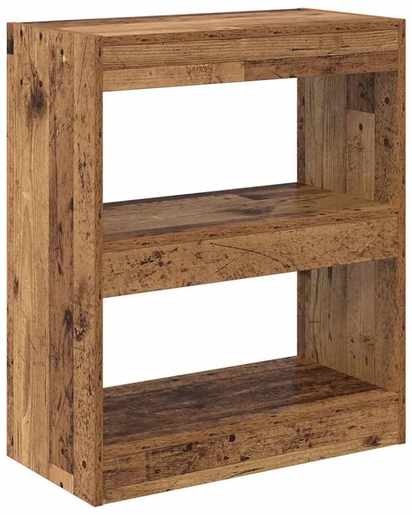 Könyvespolc Régi fa 60 x 30 x 72 cm Faanyag