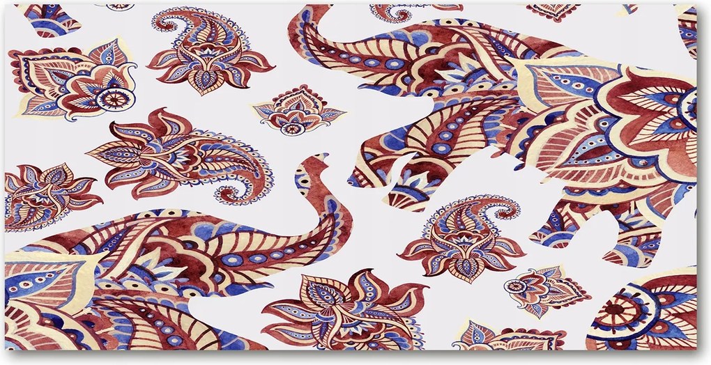 Fotó-üvegkép Elefántok díszek 140x70