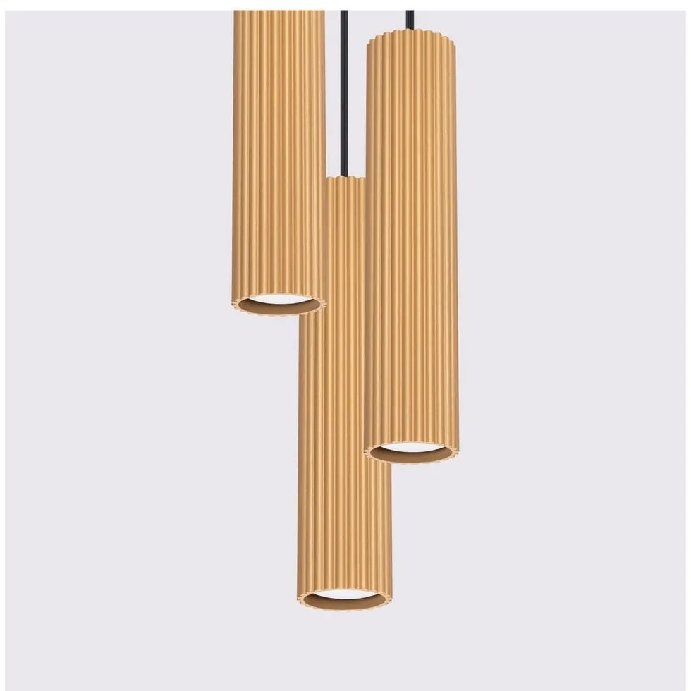 Aranyszínű függőlámpa ø 19,5 cm Gleam – Sollux