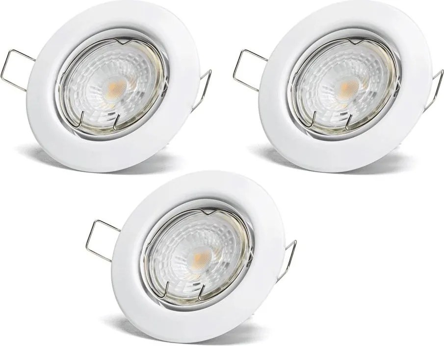 Aigostar - SZETT 3x beépíthető LED lámpatest 1xGU10/4,5W/230V 4000K fehér