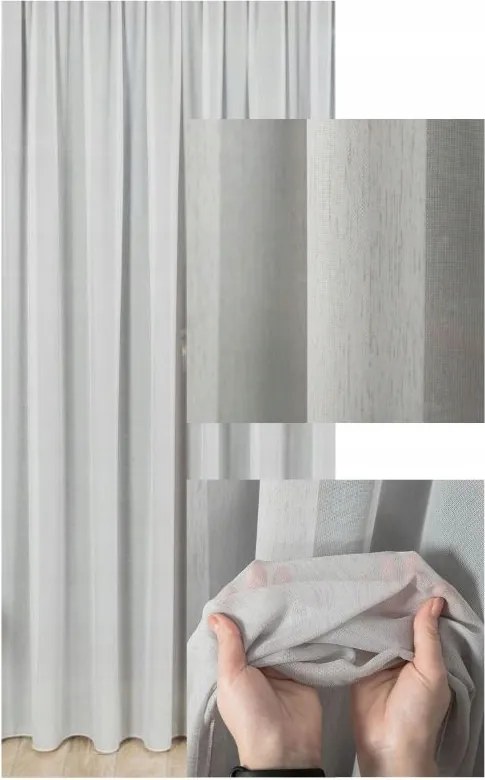 Függöny Típus Bambusz Függöny Wave Szalaggal Hullámokhoz Szürke Lebegő Sz. 270x170