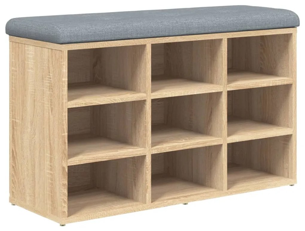 sonoma tölgyfa cipőpad 82 x 32 x 50 cm rétegelt fa