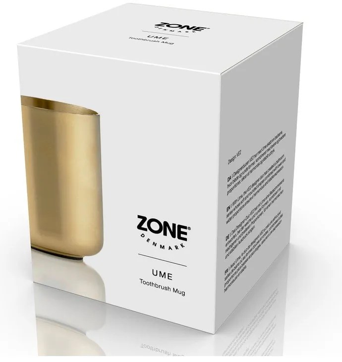 Sárgaréz színű rozsdamentes acél fogkefetartó pohár Ume Brass – Zone