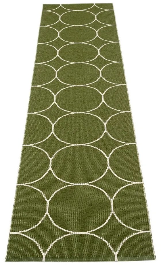Sötétzöld kültéri-beltéri futószőnyeg 70x300 cm Boo Dark Olive – Pappelina