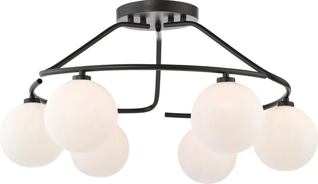 Dar Lighting modern mennyezeti lámpa luana fehér matt fekete darlua6422