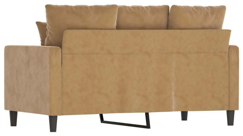 kétszemélyes barna bársony kanapé 120 cm