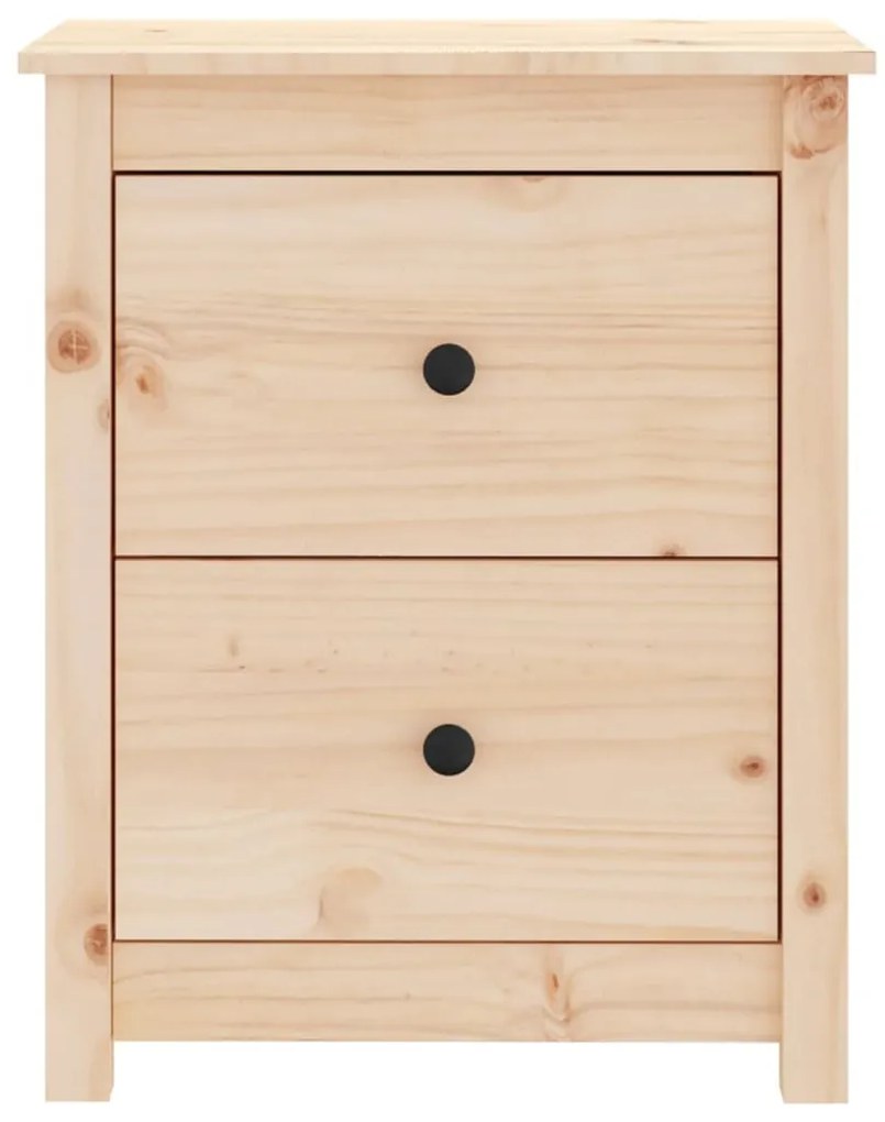 Tömör fenyőfa éjjeliszekrény 50 x 35 x 61,5 cm