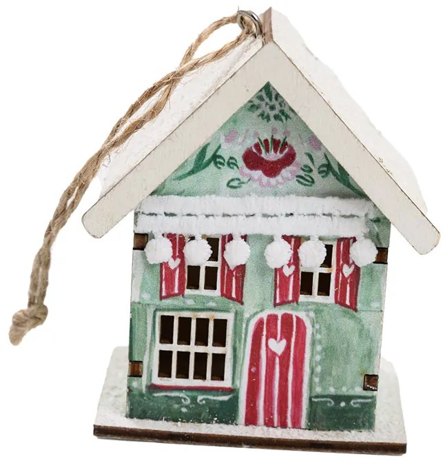 Függő karácsonyi ház CHRISTMAS HOUSE fá - több változat