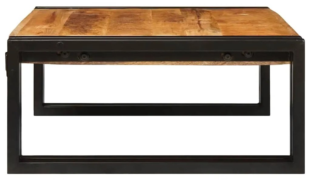 Fürdőszobai polc polcokkal 65 x 50 x 23 cm Tömör mangófa és vas