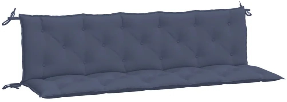 2 db tengerészkék oxford szövet kerti padpárna 180 x 50 x 7 cm