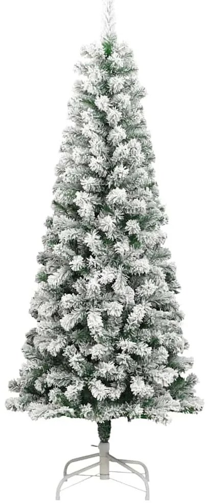 Műanyag Hajtogatós Karácsonyfa 300 LED-del Zöld és fehér 180 cm