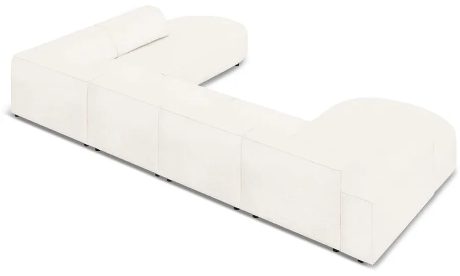 Bézs buklé szövet sarokkanapé (jobb oldali) Jodie – Micadoni Home