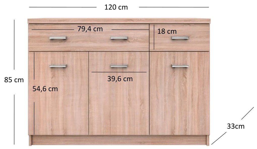 Komód Tianna (szonoma tölgy). 1053305