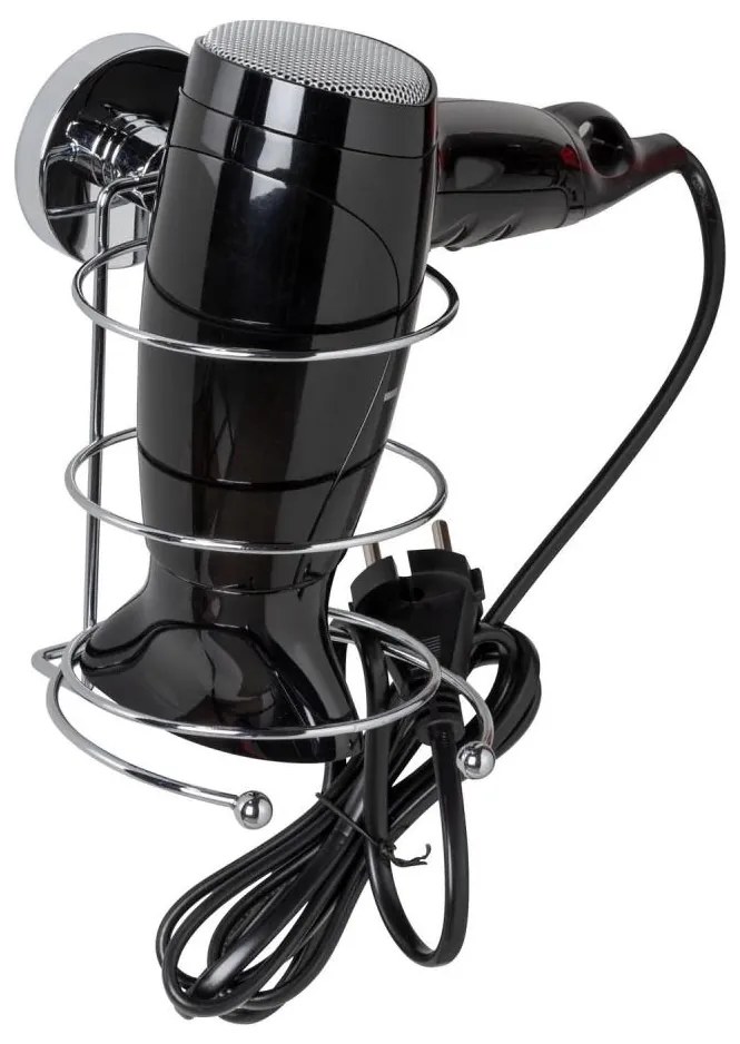 WENKO 20896100 – Hajszárítótartó VACUUM-LOC MILAZZO 12 x 17 cm, fényes króm