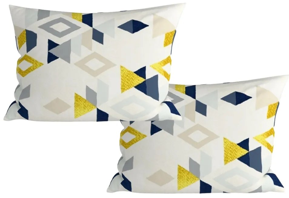 2 db díszpárnahuzat szett mikroszálas GEOMETRICA 50x70 cm, színes kivitel