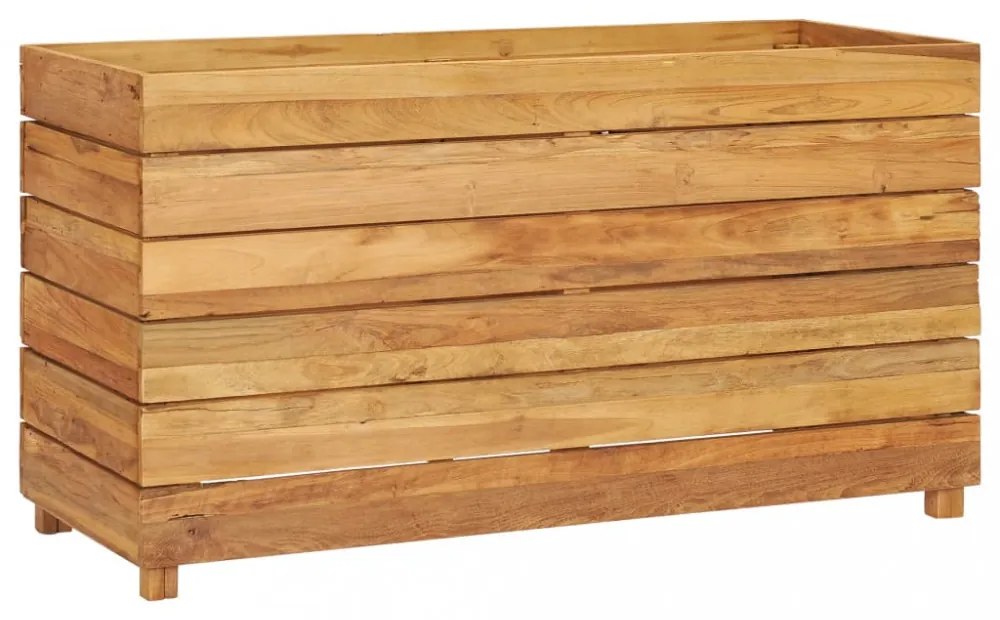 újrahasznosított tíkfa és acél magaságyás 100 x 40 x 55 cm