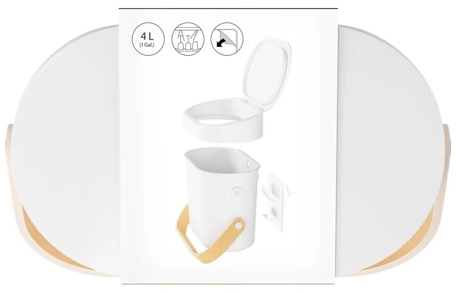 Fehér komposztálható hulladék gyűjtő 4 l Bellwood – Umbra