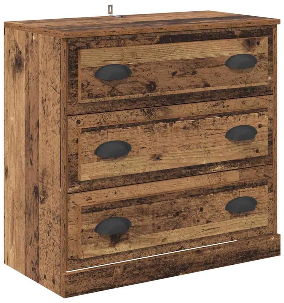 Oldalszekrények 3 pcs Fekete tölgy 210 x 35,5 x 67,5 cm Faanyag