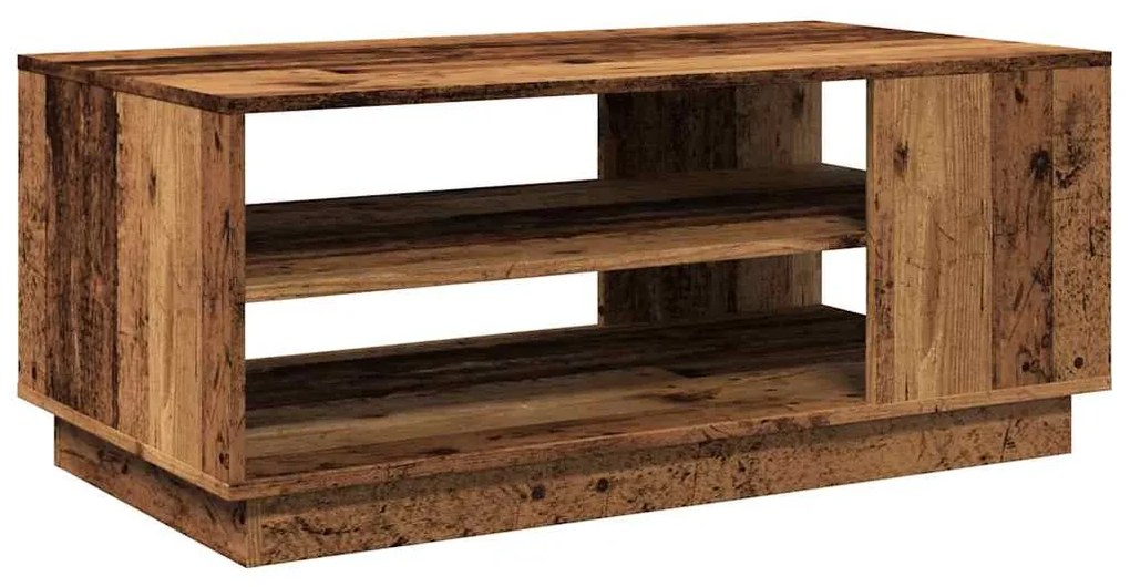 Antik fa színű szerelt fa dohányzóasztal 102 x 55 x 43 cm